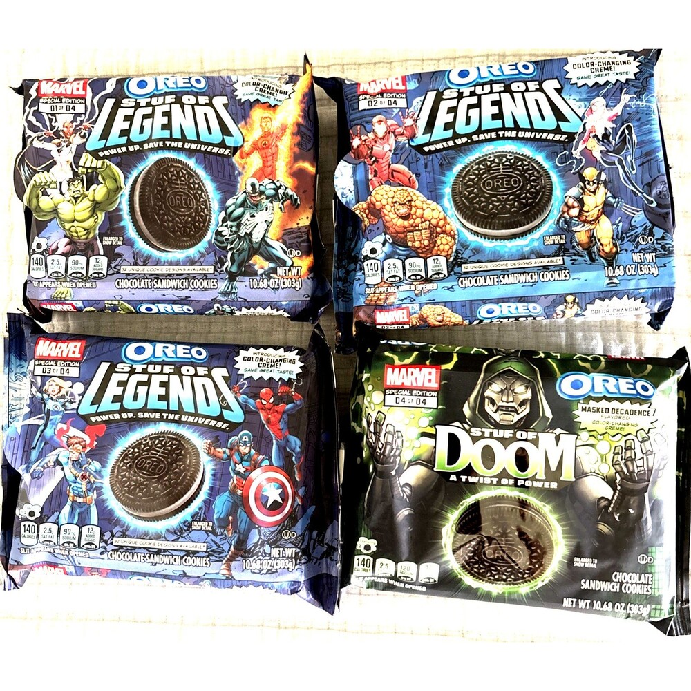 NEW 2026 Oreo: Marvel: Stuff of Legends 4 PACKS FULL SERIES SET LIMITED EDITION